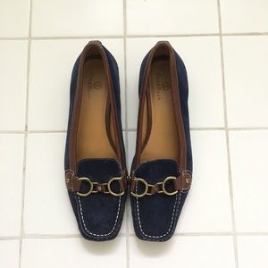 Cole Haan Nike Air sole suede and leather loafers